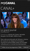 Nouvelle version pour MyCanal, maintenant disponible sous  Windows Phone 8.1