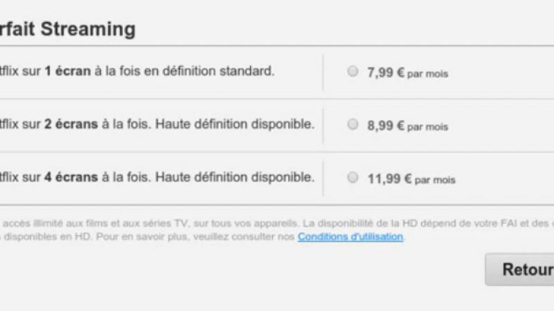 Un internaute parvient à découvrir les tarifs de Netflix sur le site officiel