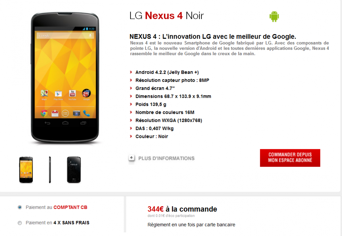 [MàJ] Free Mobile : Le LG Nexus 4 et l’iPhone 4 disparaissent de la boutique en ligne