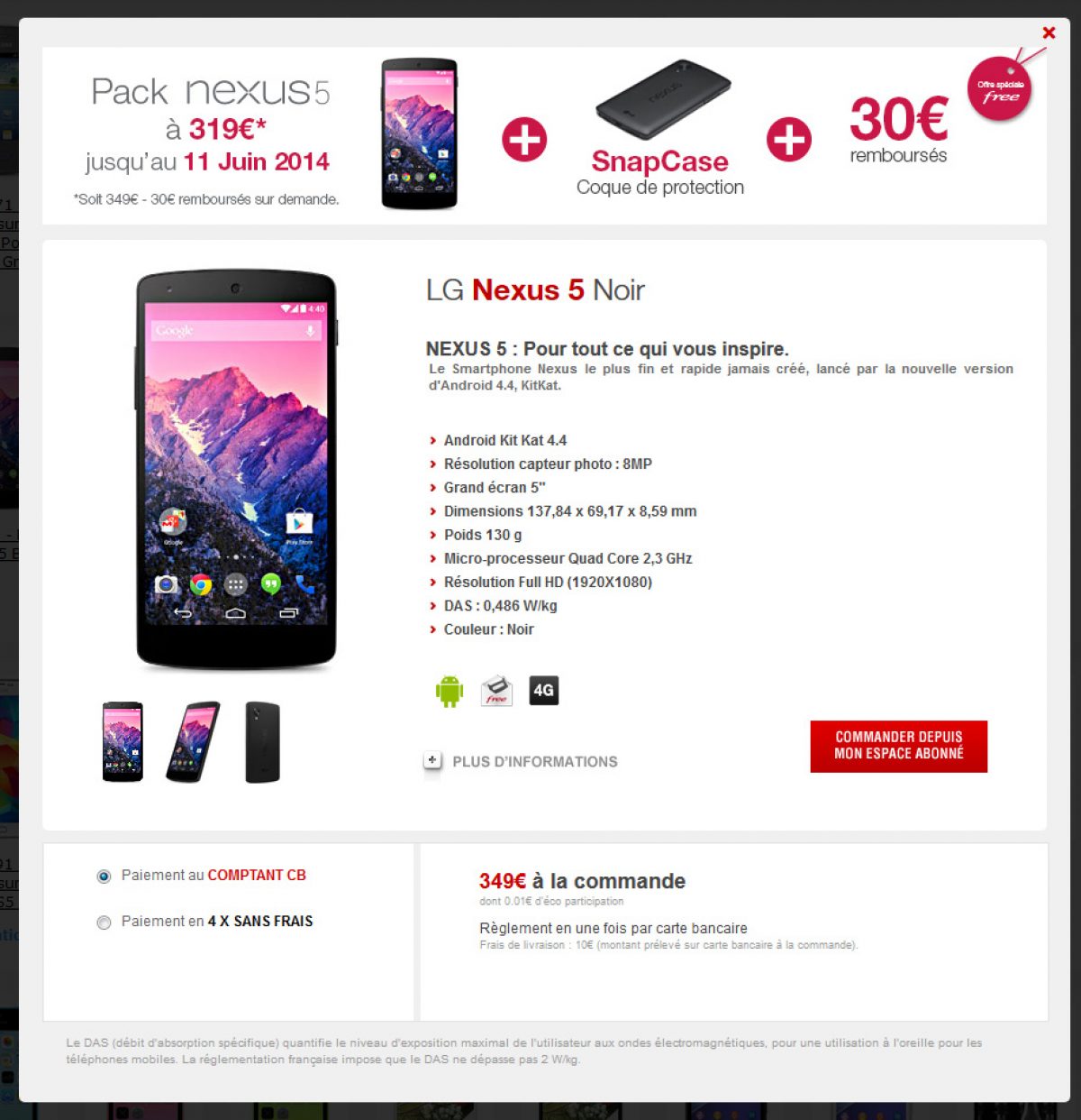 Free Mobile lance une offre spéciale : le pack Nexus 5