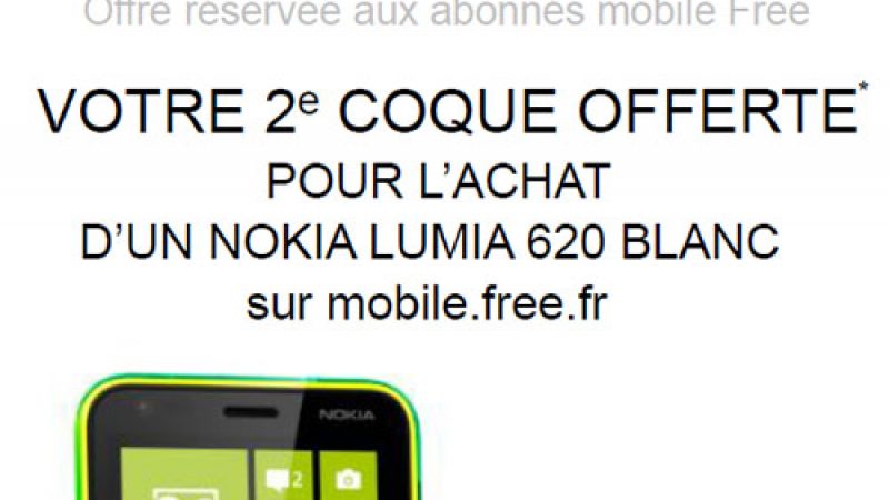 Nokia et Free Mobile prolongent l’offre « une 2ème coque offerte » pour le Lumia 620