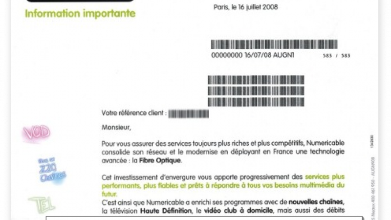 Numéricable augmente ses forfaits de 2 euros