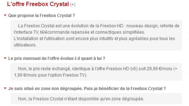 [MàJ] La Freebox Crystal est disponible en zone non-dégroupée