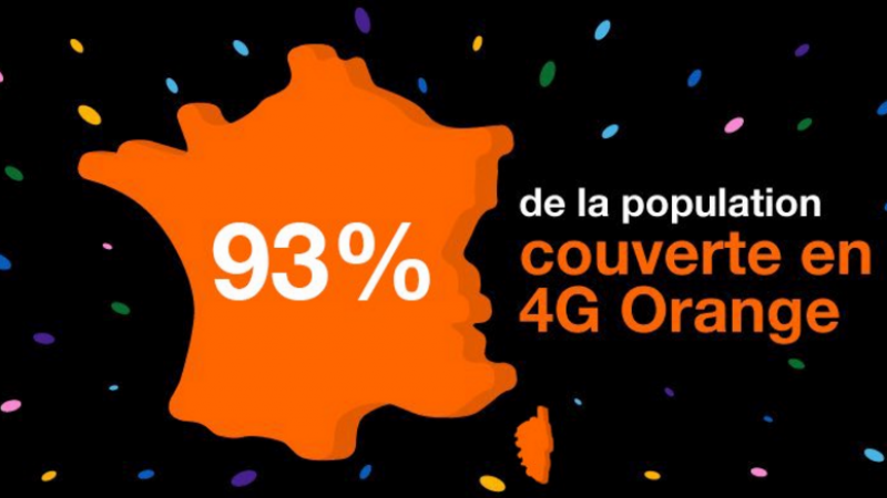 Orange annonce couvrir 93% de la population en 4G