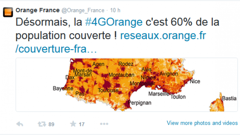 Orange dépasse Bouygues Telecom et annonce couvrir 90% de la population en 4G