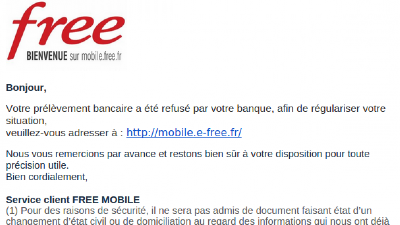 Un nouveau filoutage vise les abonnés Free Mobile