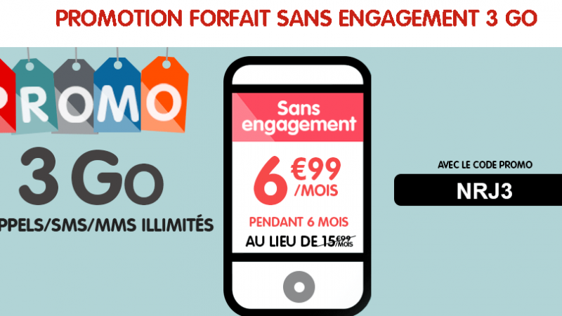 NRJ Mobile lance une promo de 6 mois sur son forfait 3Go, mais facture au prix fort toutes les options