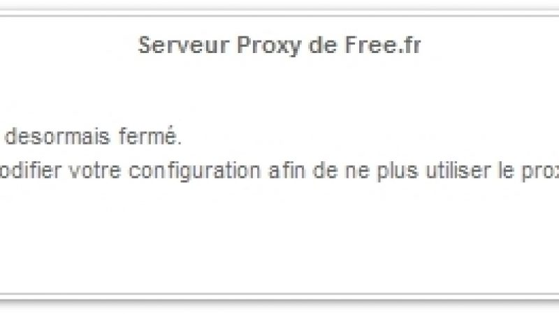 Le service Proxy de Free tire sa révérence