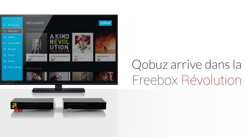 Démonstration de la nouvelle application Qobuz pour la Freebox Révolution à la ministre de la Culture