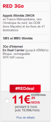 RED de SFR : le forfait à 19,99 € baisse à 11,99 € pendant 6 mois