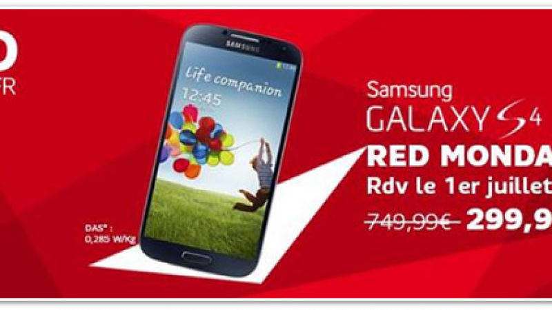 RED Monday : SFR proposera le Samsung Galaxy S4 à 299,99€