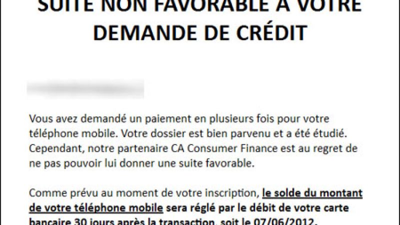 Free Mobile : Les explications sur le rejet de crédit et prélèvement en une seule fois du téléphone