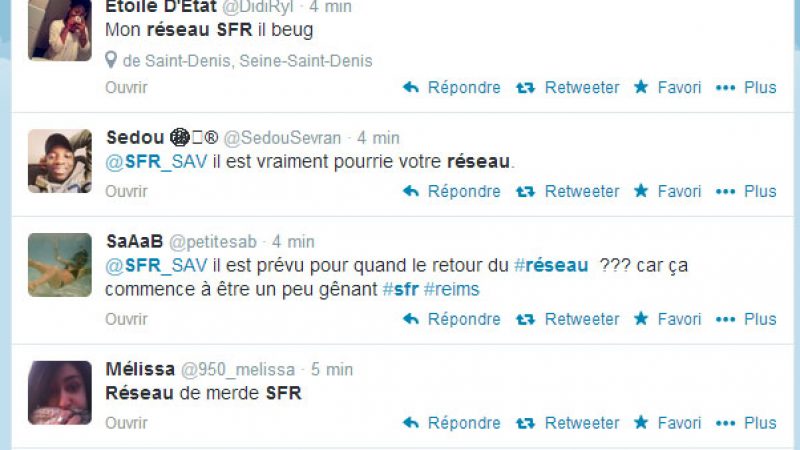 Encore une nouvelle panne importante sur le réseau mobile de SFR