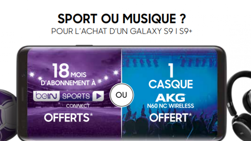 Free Mobile : l’abonnement à beIN Sport offert pour l’achat d’un Galaxy S9 ou S9+