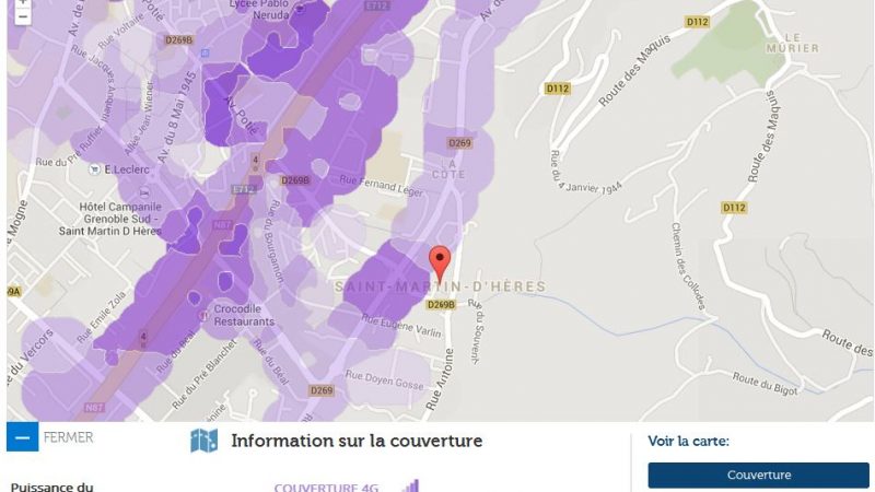 Couverture et débit 4G Free Mobile : Focus sur Saint-Martin-d’Hères