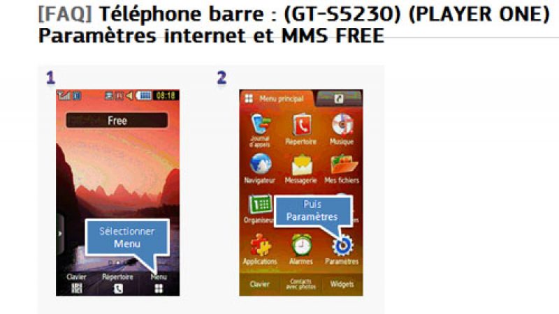 Free Mobile : Les tutoriels de configuration des Smartphones Samsung disponibles