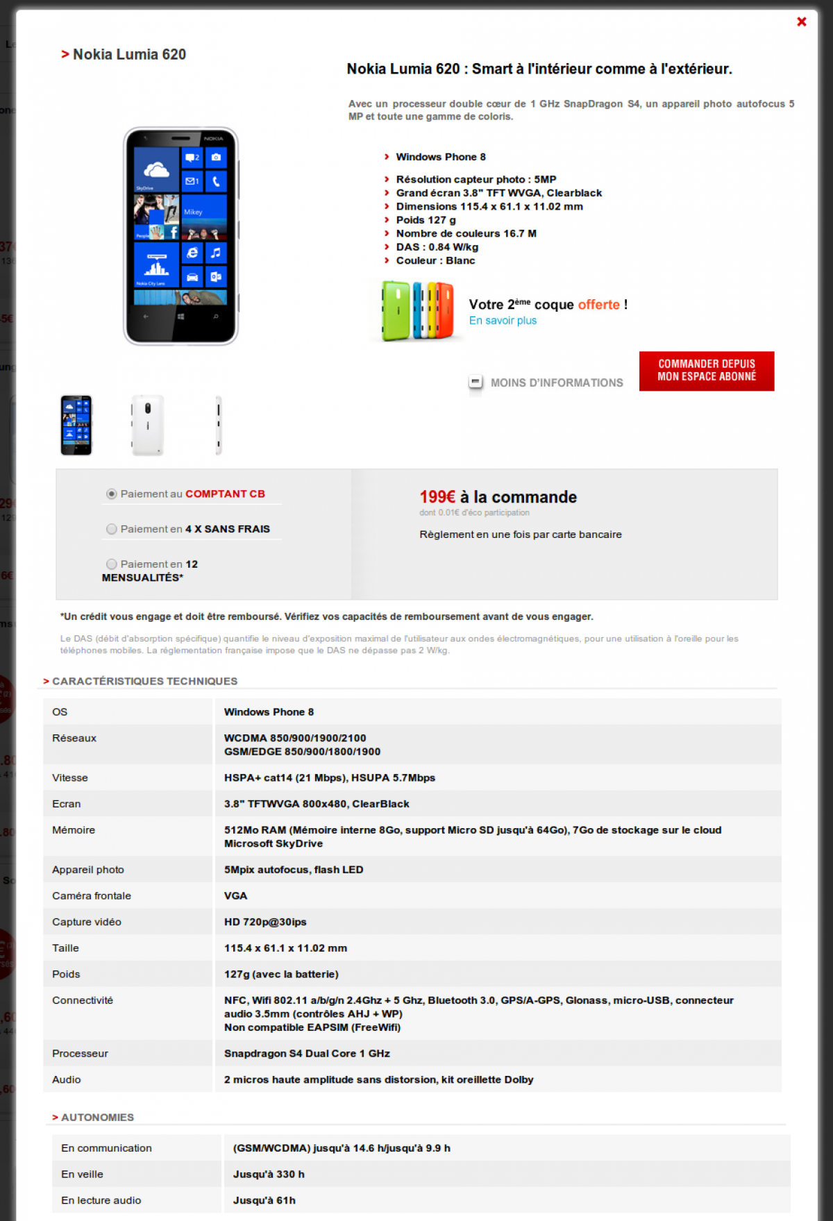 Le Nokia Lumia 620 n’est pas compatible avec l’EAPSIM : Free Mobile met à jour la fiche produit
