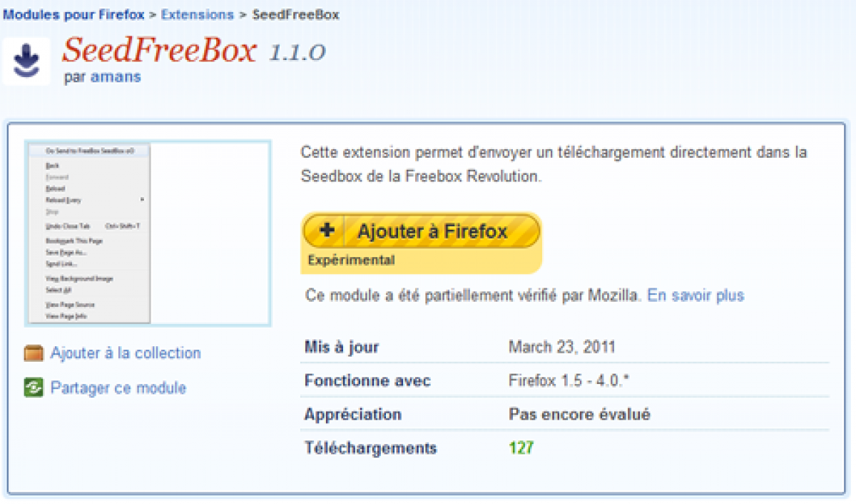 [M à J] Un plugin sous Mozilla pour télécharger directement sur la Freebox Révolution Server