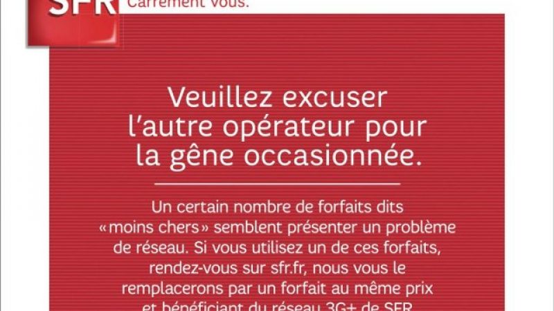 SFR se moque ouvertement des problèmes de réseau de Free Mobile dans une publicité