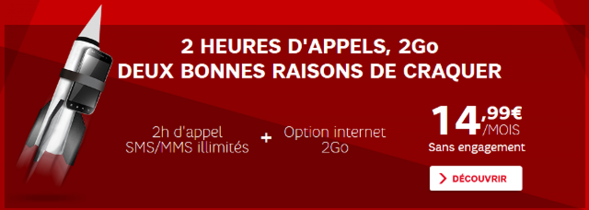 SFR : RED lance une « option Internet 2Go » facturée 5€, 7€ ou 10€/mois selon le forfait