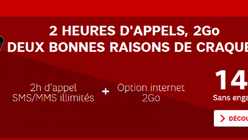 SFR : RED lance une « option Internet 2Go » facturée 5€, 7€ ou 10€/mois selon le forfait