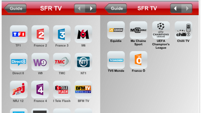 SFR propose aussi la TV sur iPhone