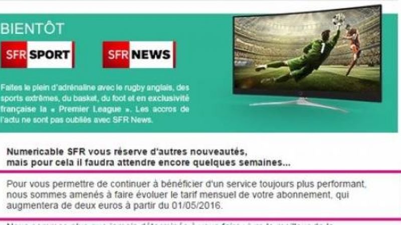 Annonce du lancement de la chaîne SFR Sport pour diffuser la Premier League, qui pourrait être disponible sur les autres box