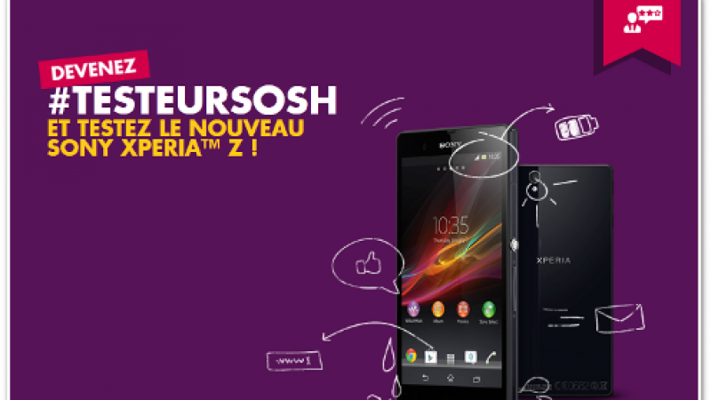 Testez le nouveau Sony Xperia Z avec… Sosh !