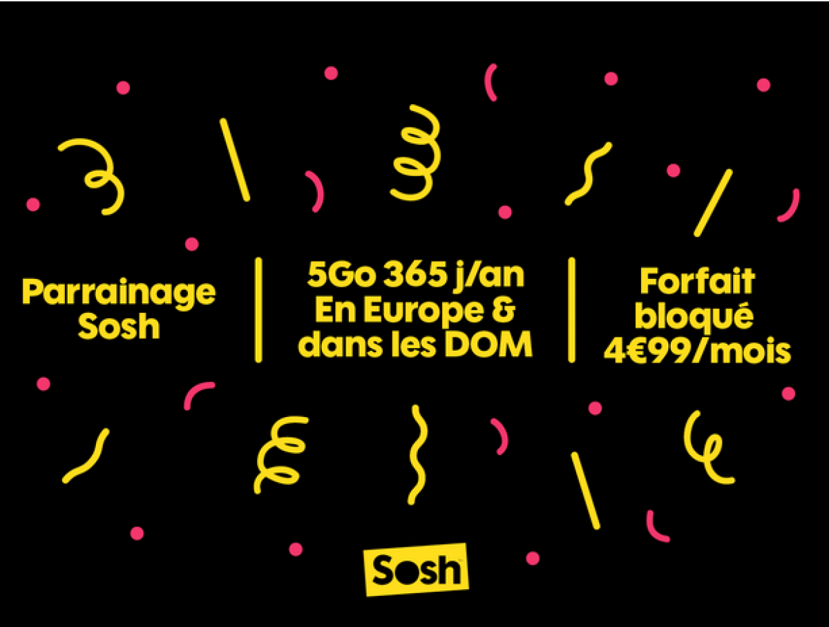 Sosh  : 5 Go de Data depuis l’Europe et les DOM sans limite de temps