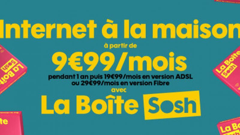 Sosh lance sa “boîte internet” : une offre internet basique avec options supplémentaires à la carte