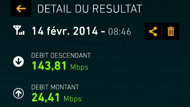 143,81 Mb/s sur le réseau 4G de Free Mobile. Qui dit mieux ?