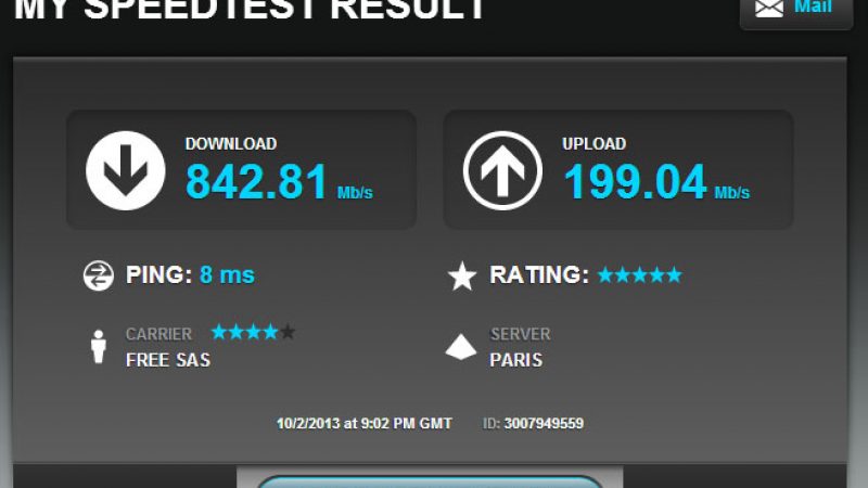 Tests de débits de l’offre fibre de Free : des Freenautes s’approchent des 1 Gbit/s
