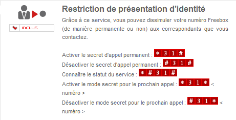 Téléphonie Free : les codes pour masquer/démasquer le numéro