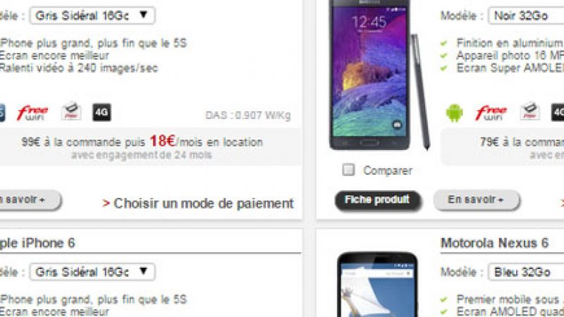 Free Mobile permet maintenant d’acheter un smartphone, même en cas de résiliation de la ligne principale
