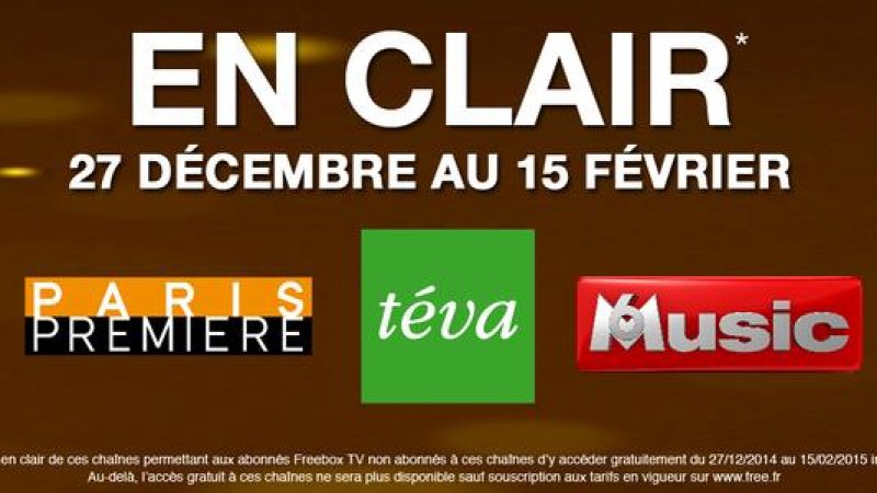 5 nouvelles chaînes offertes en décembre et janvier sur Freebox TV : Paris Première, Téva, etc….