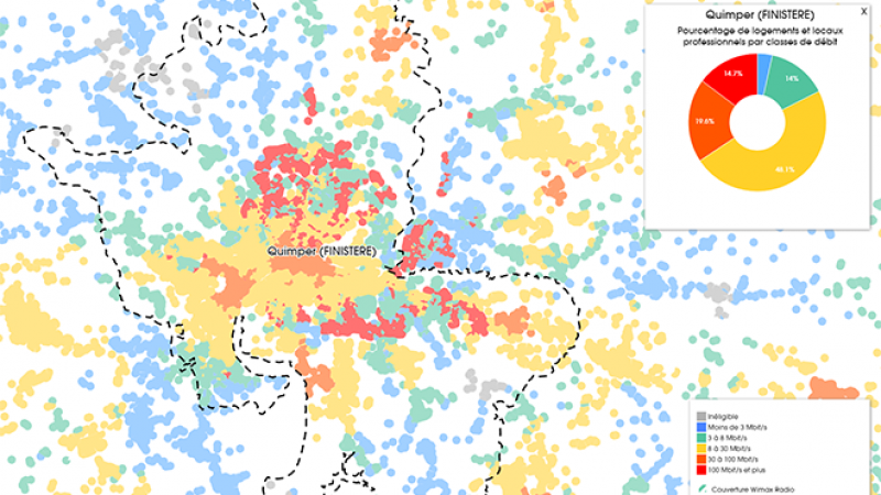 Découvrez les cartes du déploiement très haut débit à Quimper