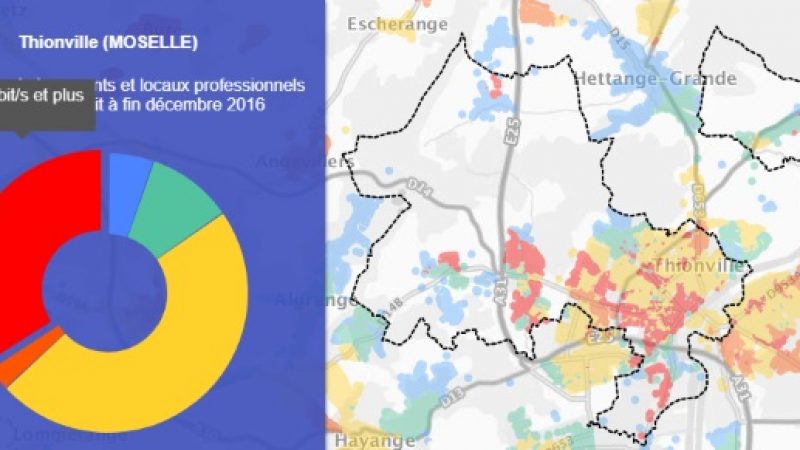 Découvrez les cartes du déploiement très haut débit de Thionville