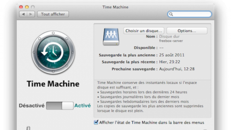 [Tuto] Utilisez Time Machine avec votre NAS Freebox Révolution