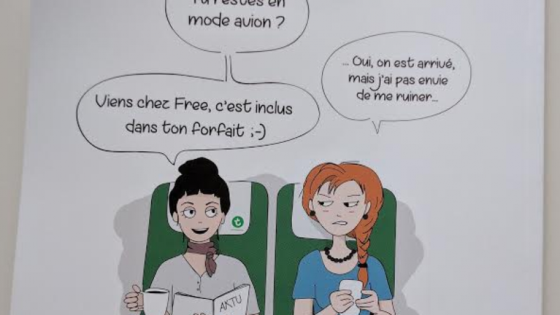 Free Mobile lance une campagne de publicité ciblée dans les avions
