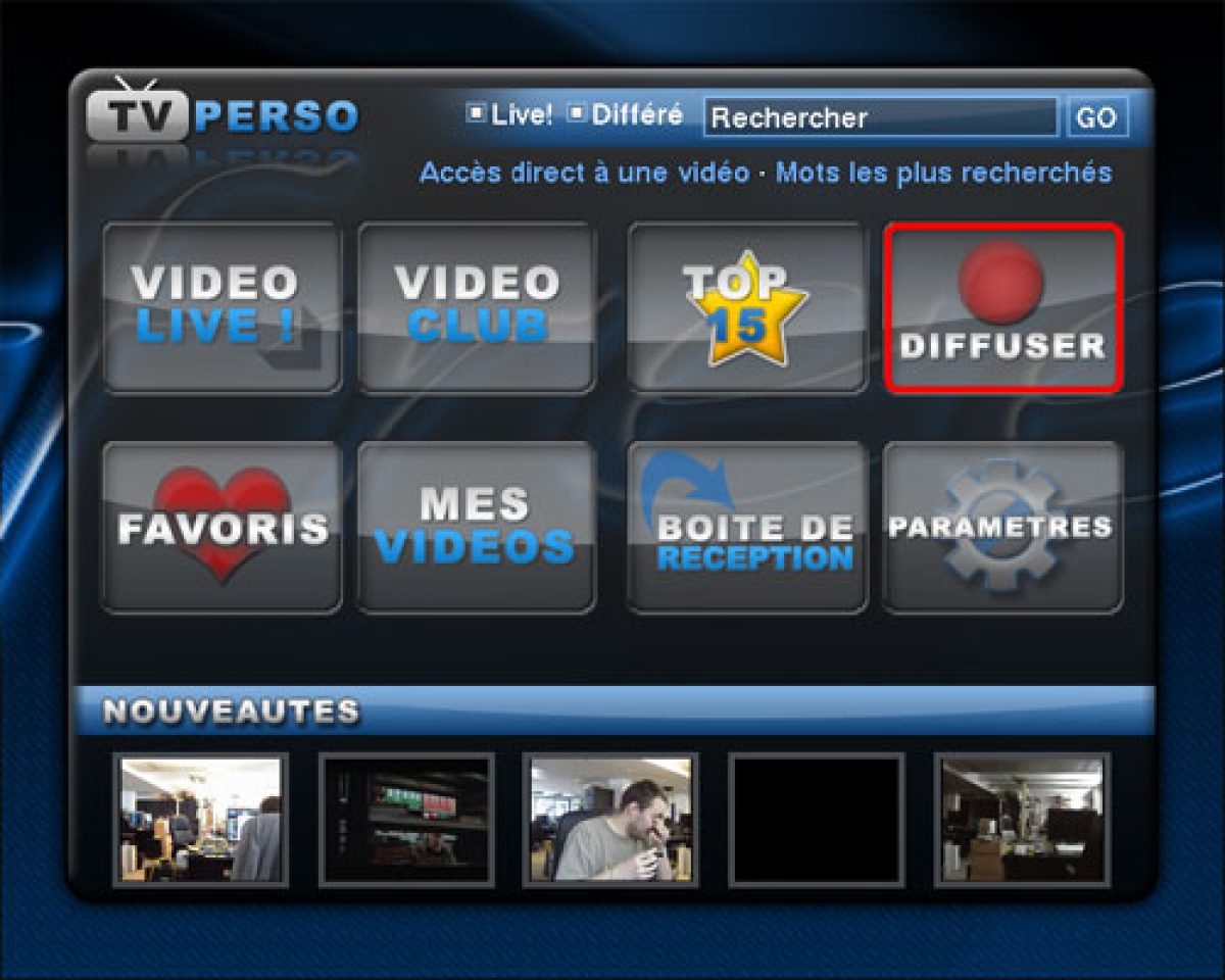 TV Perso: Comment diffuser une video
