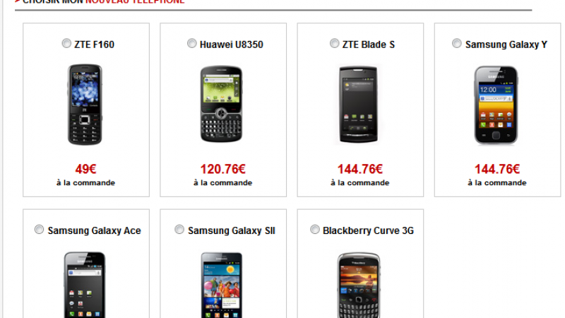 Free Mobile lance la vente du Samsung Galaxy SII et du BlackBerry Curve