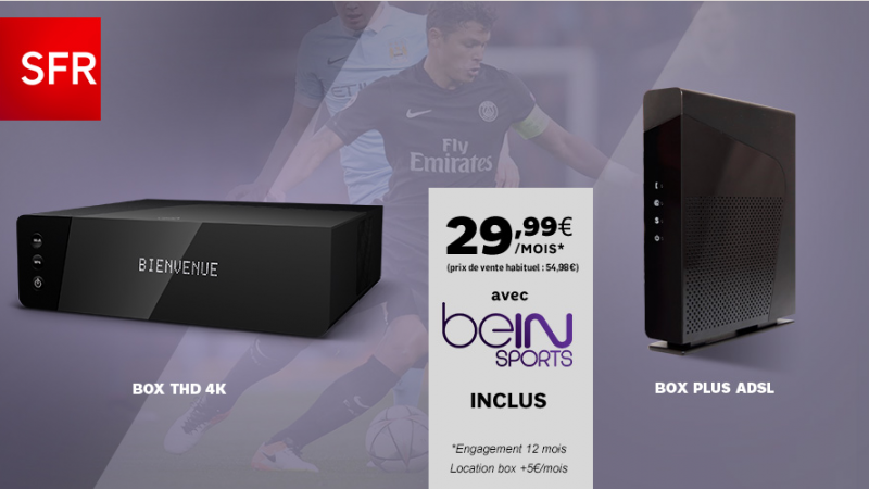 SFR lance déjà une vente privée sur sa nouvelle offre box couplée avec beIN Sports