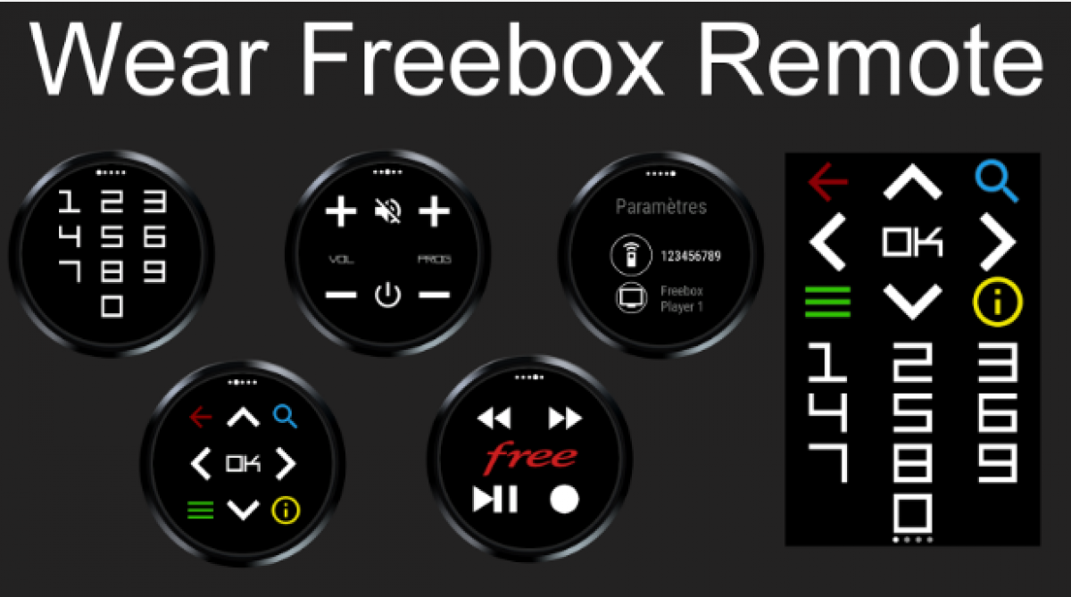 Mise à jour pour Wear Freebox Remote, qui permet de contrôler la Freebox au doigt et à la montre