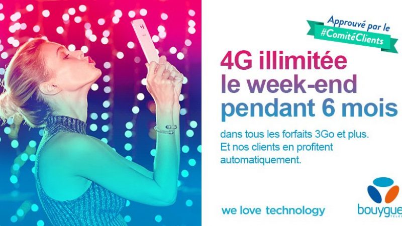 Bouygues Télécom offre le surf illimité tous les week-end durant 6 mois