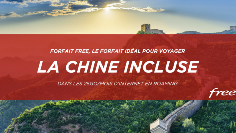 Free muscle son forfait à 19,99€ en incluant la Chine dans les 25 Go/mois en roaming, une première