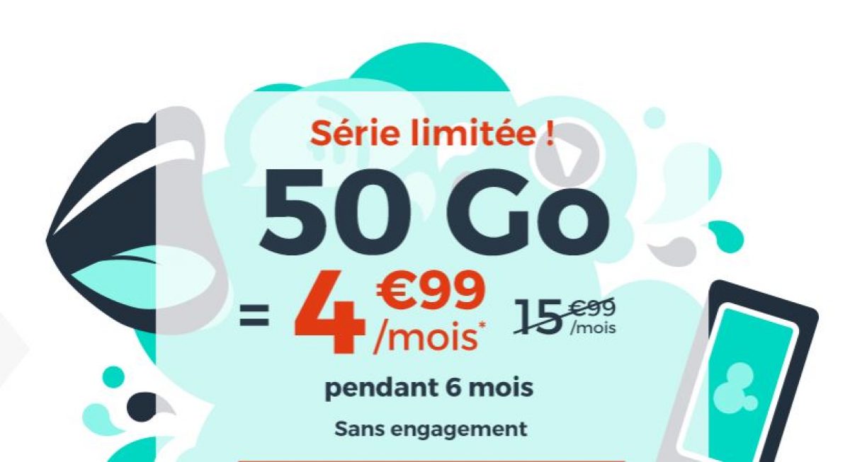 Cdiscount Mobile revoit son forfait série limitée à 4.99€ par mois en ajoutant 10 Go de data