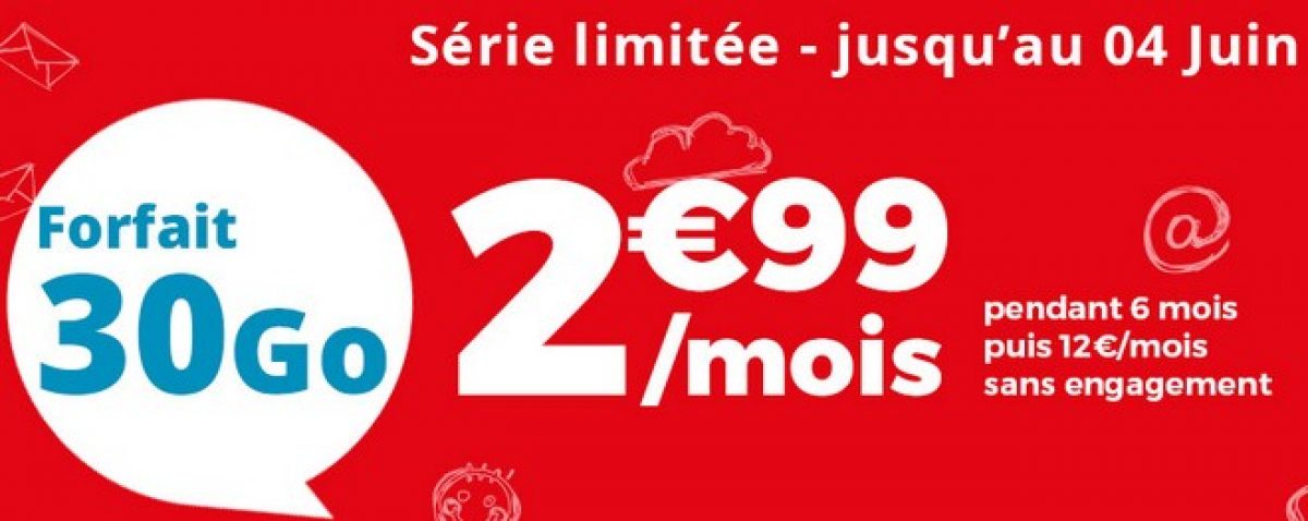 Auchan Télécom propose un forfait 30 Go en série limitée à 2,99 euros par mois