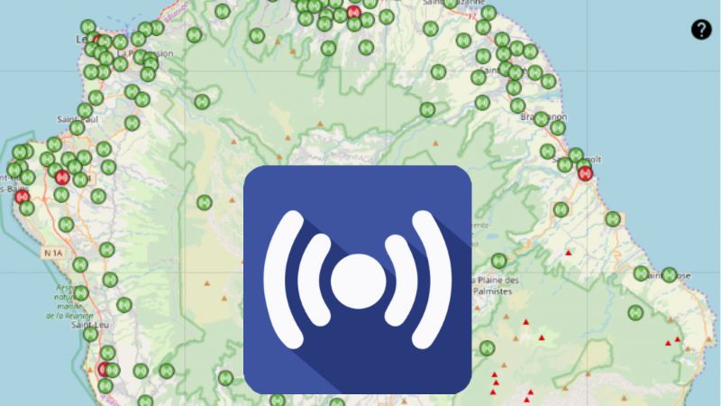 Découvrez la répartition des antennes Free Réunion 3G/4G à Ruisseau Blanc