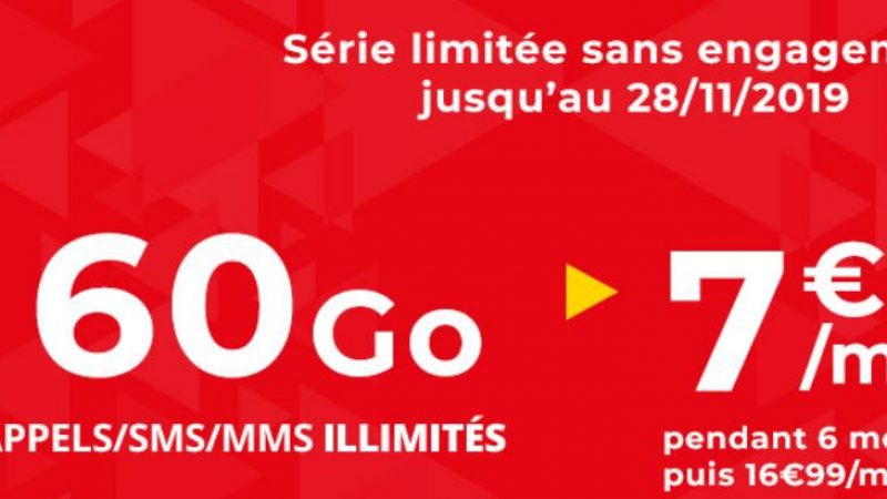 Auchan telecom propose une nouvelle promo sur son forfait 60Go sans engagement