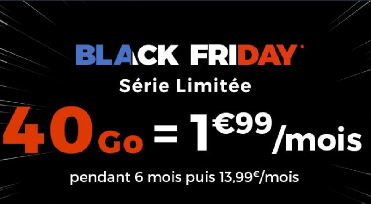 Cdiscount Mobile lance une promo spéciale Black Friday avec un forfait 40Go à 1.99€/mois